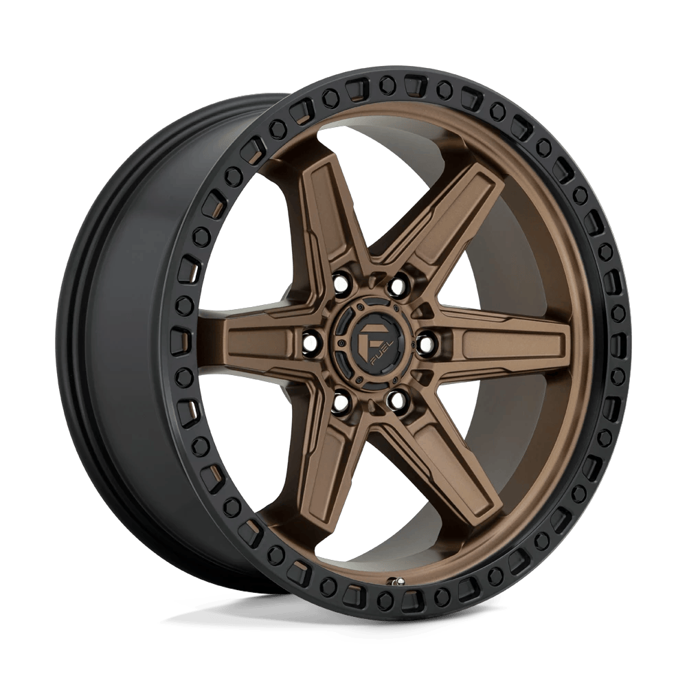 Fuel 1PC D699 KICKER 20x9 ET1 6x139.7 Matte Bronze Black Bead Ring