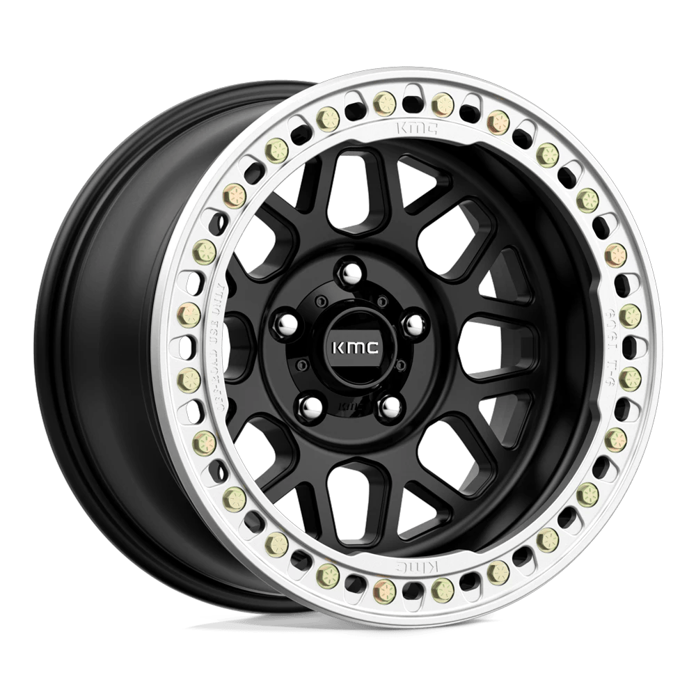 KMC KM235 GRENADE CRAWL BEADLOCK 17x9 ET-38 BLANK Satin Black