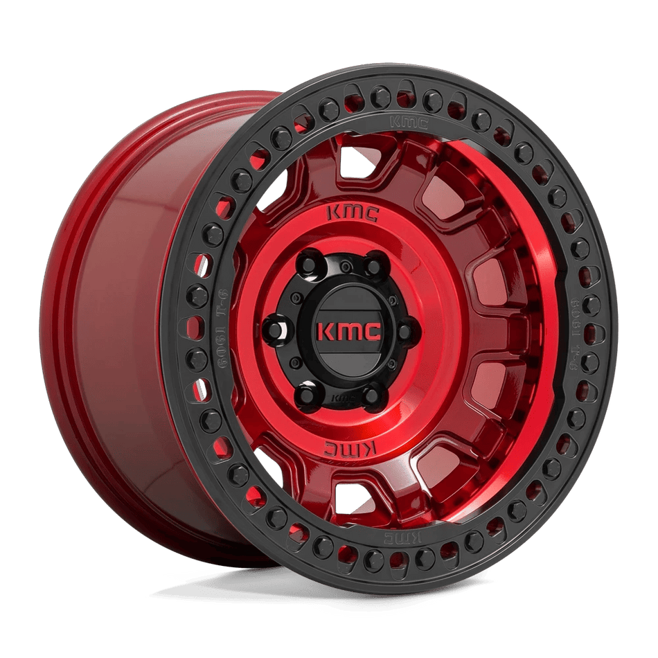 KMC KM236 TANK BEADLOCK 17x9 ET-38 6x139.7 Candy Red