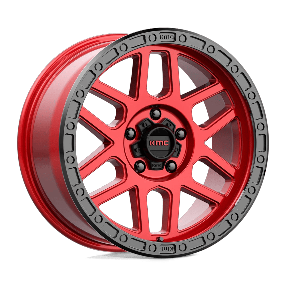 KMC KM544 MESA 18x9 ET25 5x150 Candy Red w/ Black Lip
