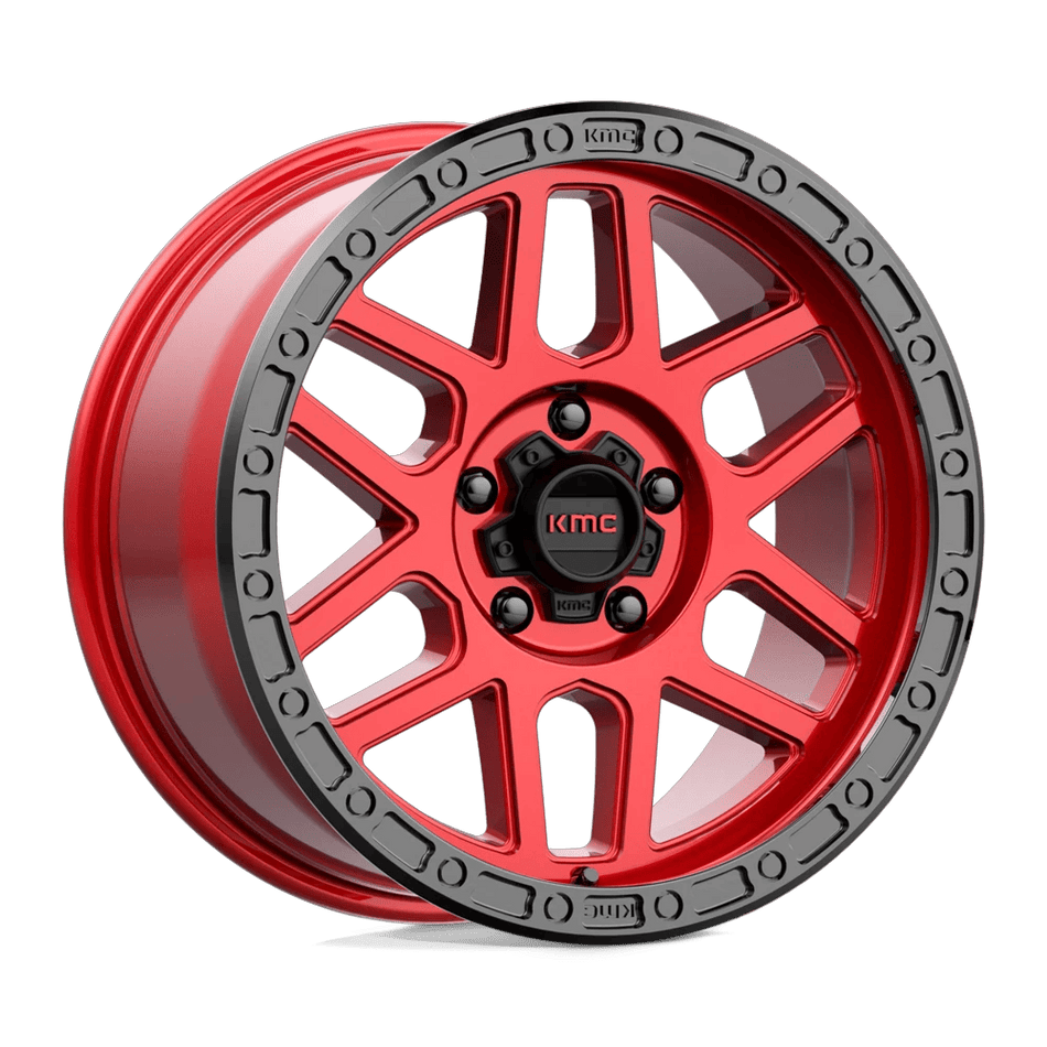 KMC KM544 MESA 18x9 ET25 5x150 Candy Red w/ Black Lip