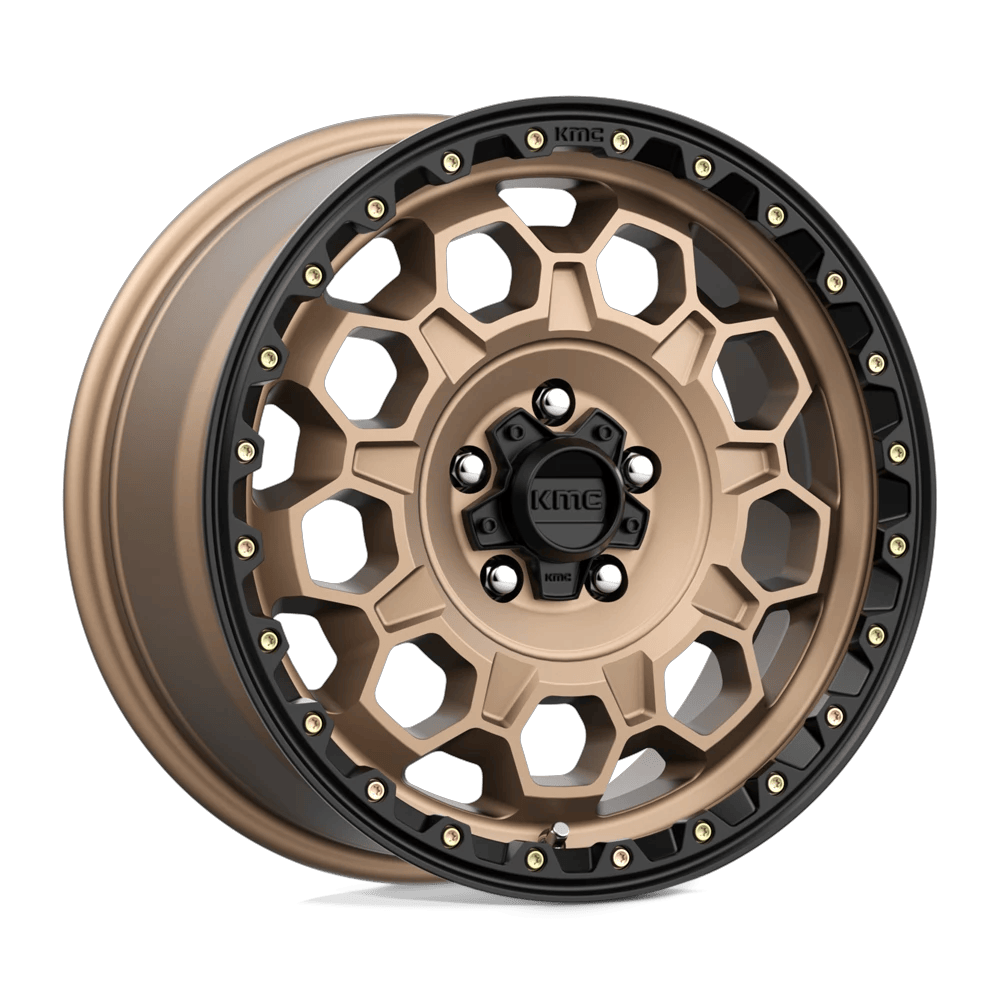 KMC KM545 TREK 17x8 ET38 5x107.9 Matte Bronze w/ Black Lip