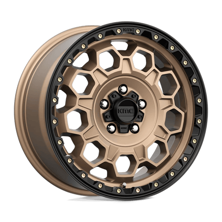 KMC KM545 TREK 17x8 ET38 5x107.9 Matte Bronze w/ Black Lip