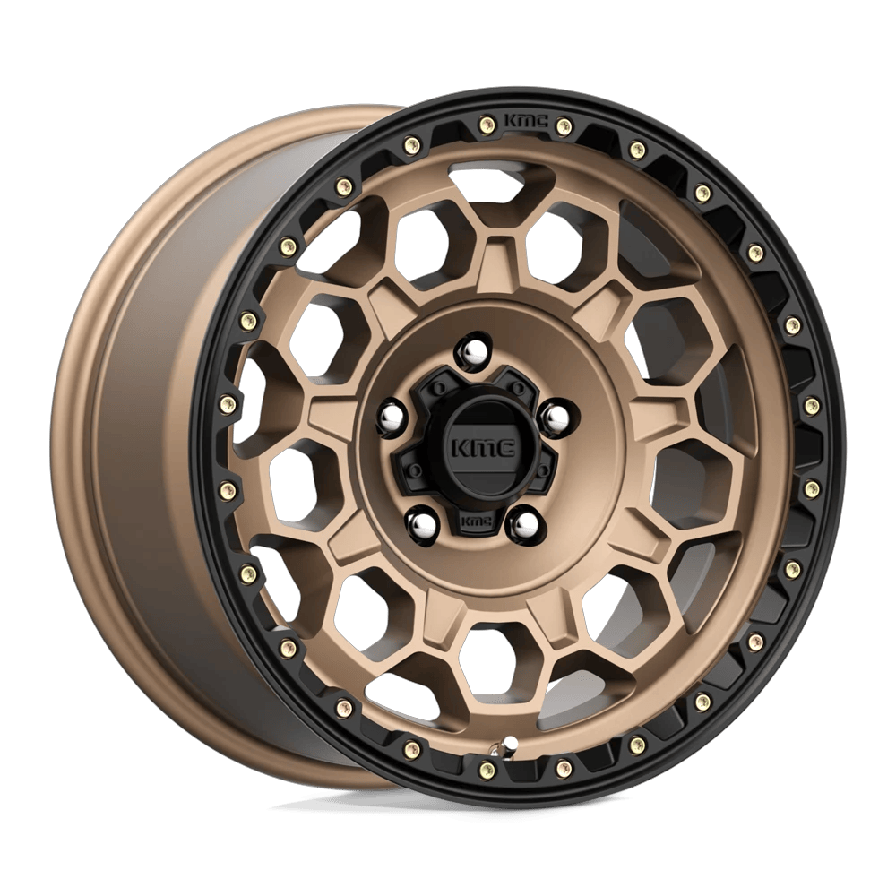 KMC KM545 TREK 17x9 ET0 5x127 Matte Bronze w/ Black Lip