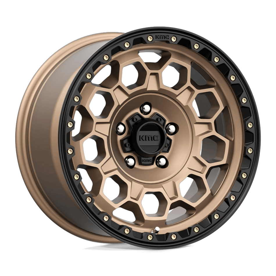 KMC KM545 TREK 17x9 ET0 5x127 Matte Bronze w/ Black Lip