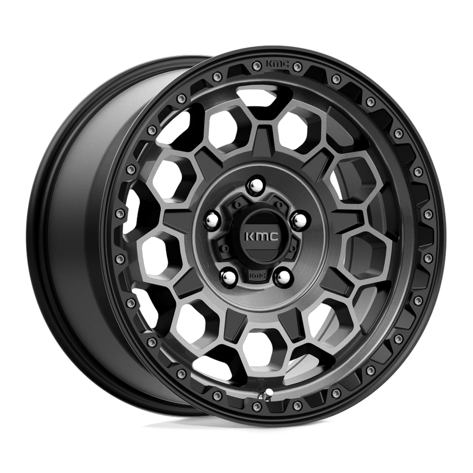 KMC KM545 TREK 17x9 ET18 5x127 Satin Black w/ Gray Tint