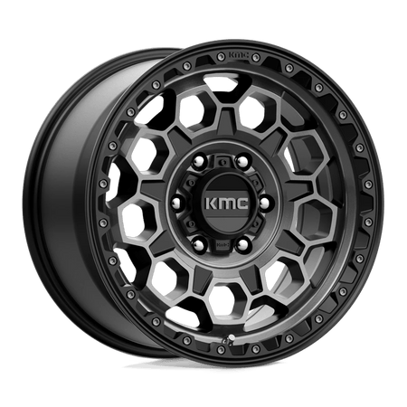 KMC KM545 TREK 17x9 ET18 6x139.7 Satin Black w/ Gray Tint