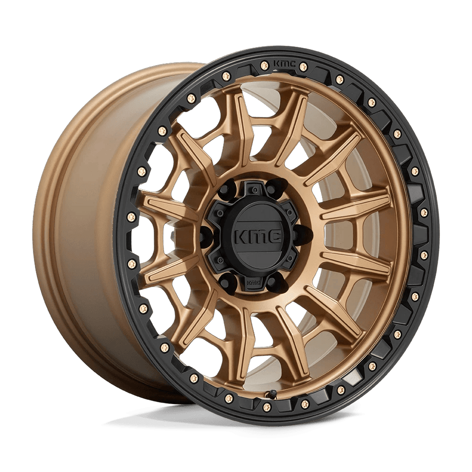 KMC KM547 CARNAGE 17x9 ET0 5x127 Matte Bronze w/ Black Lip