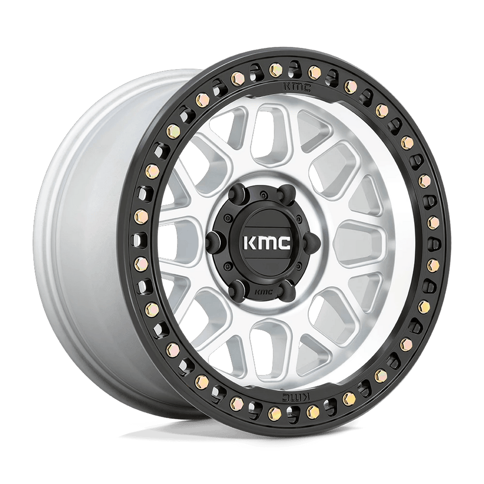 KMC KM549 GRS 17x9 ET18 5x150 Machined w/ Satin Black Lip
