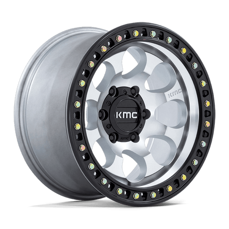 KMC KM550 RIOT SBL 18x9 ET18 6x114.3 Machined w/ Satin Black Lip