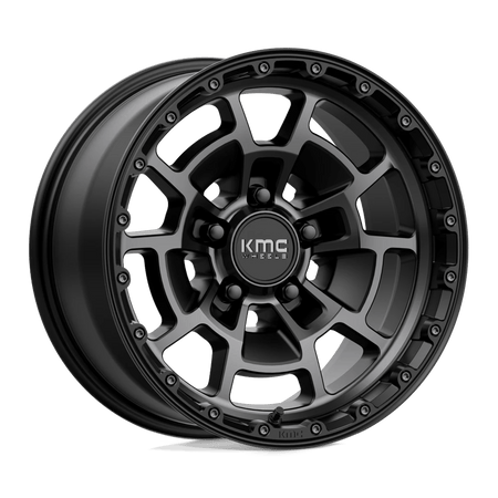 KMC KM718 SUMMIT 17x8.5 ET0 5x127 Satin Black w/ Gray Tint