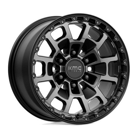 KMC KM718 SUMMIT 17x8.5 ET18 6x139.7 Satin Black w/ Gray Tint