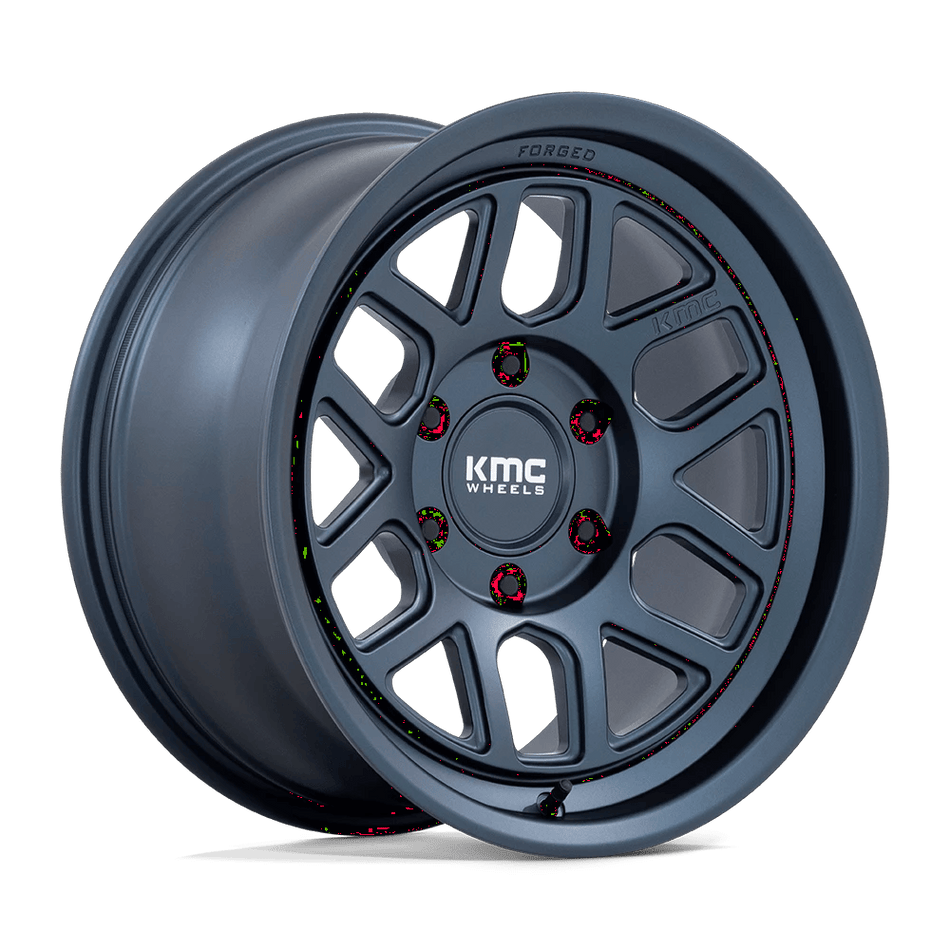 KMC KM446 MESA FORGED MONOBLOCK 17x8.5 ET-10 6x139.7 Metallic Blue