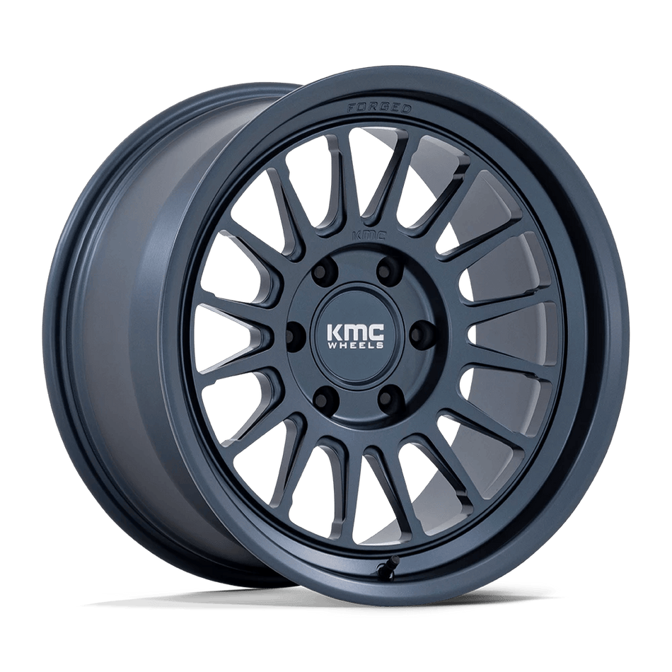 KMC KM447 IMPACT FORGED MONOBLOCK 17x8.5 ET-10 6x139.7 Metallic Blue