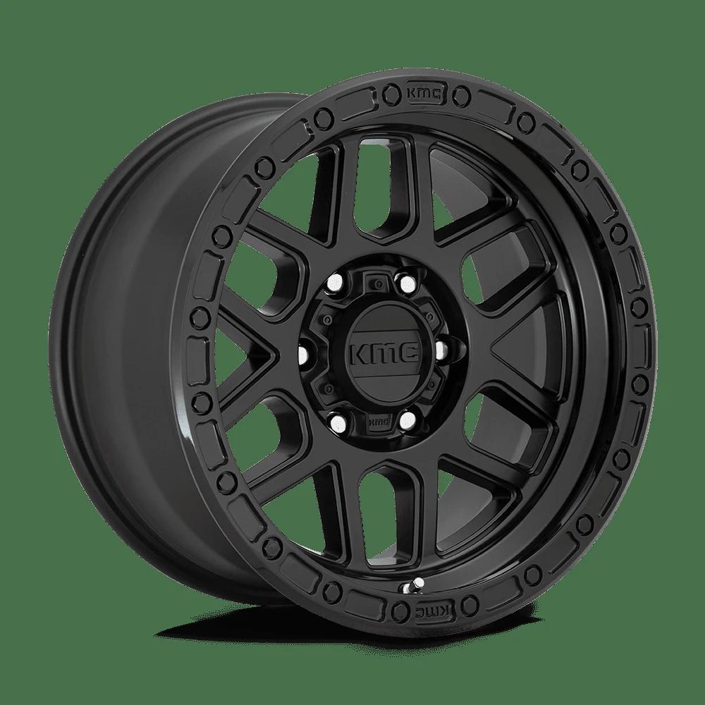 KMC KM544 MESA 20x9 ET0 8x180 Satin Black w/ Gloss Black Lip