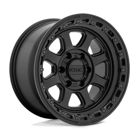 KMC KM548 CHASE 18x9 ET0 8x170 Satin Black w/ Gloss Black Lip