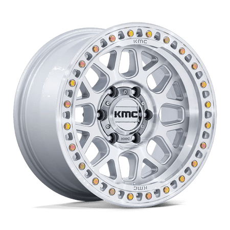 KMC KM549 GRS 17x8.5 ET0 8x180 Gloss Silver w/ Machined Face