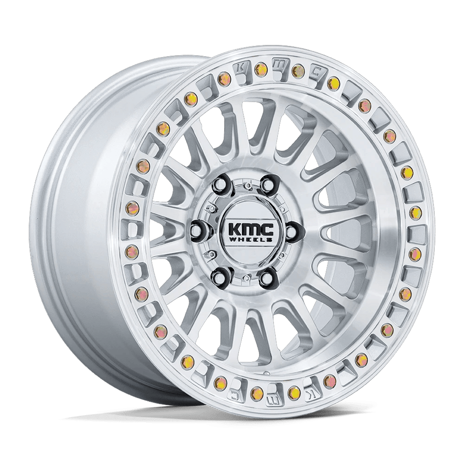 KMC KM552 IMS 18x9 ET18 6x120 Gloss Silver w/ Machined Face