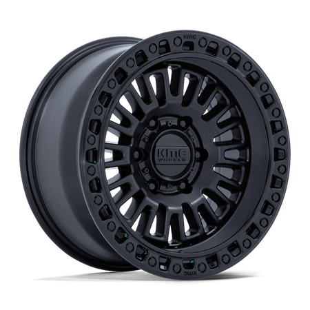 KMC KM554 AZTEC 17x8.5 ET25 6x139.7 Matte Black w/ Gloss Black Lip