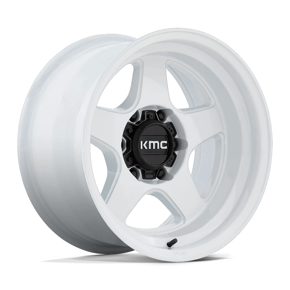 KMC KM728 LOBO 17x9 ET-38 5x127 Gloss White