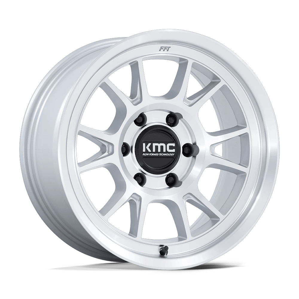 KMC KM729 RANGE 17x8.5 ET0 5x150 Gloss Silver w/ Machined Face