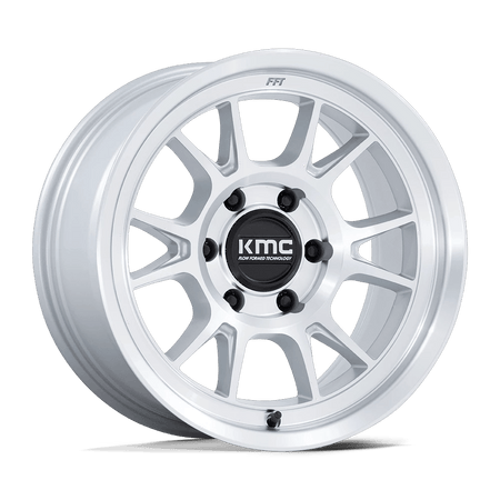 KMC KM729 RANGE 17x8.5 ET-10 6x120 Gloss Silver w/ Machined Face