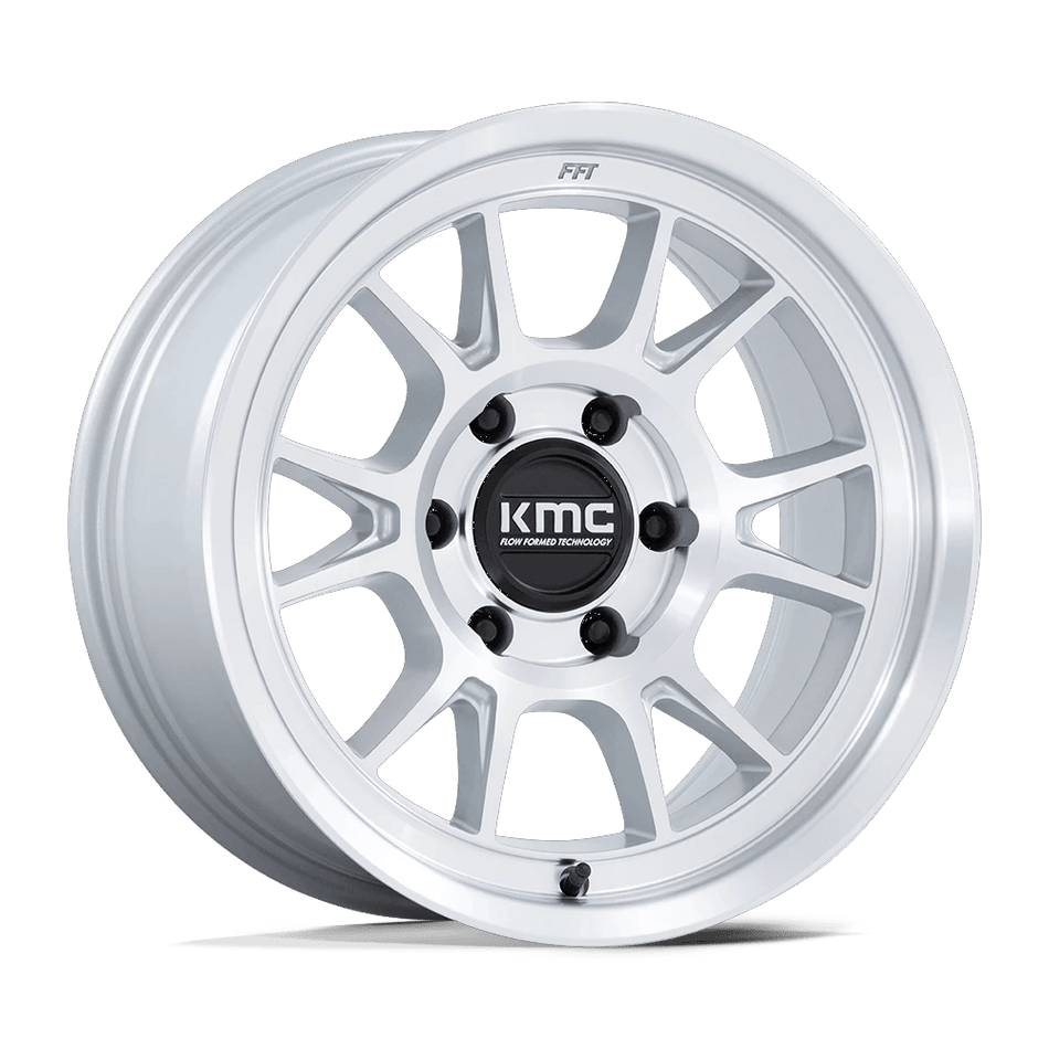 KMC KM729 RANGE 17x8.5 ET0 6x120 Gloss Silver w/ Machined Face