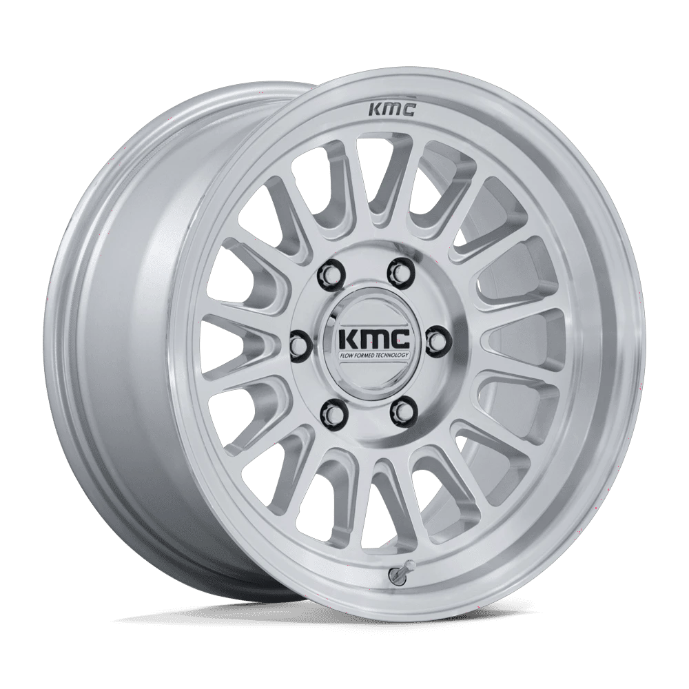 KMC KM733 IMPACT FFT 18x9 ET0 5x127 Gloss Silver w/ Machined Face
