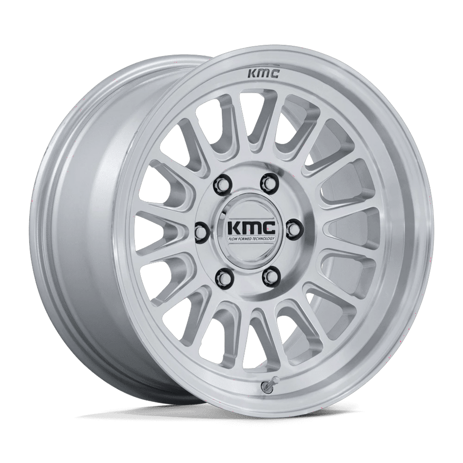 KMC KM733 IMPACT FFT 18x9 ET18 8x170 Gloss Silver w/ Machined Face