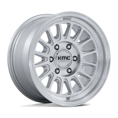 KMC KM733 IMPACT FFT 17x8.5 ET25 6x120 Gloss Silver w/ Machined Face