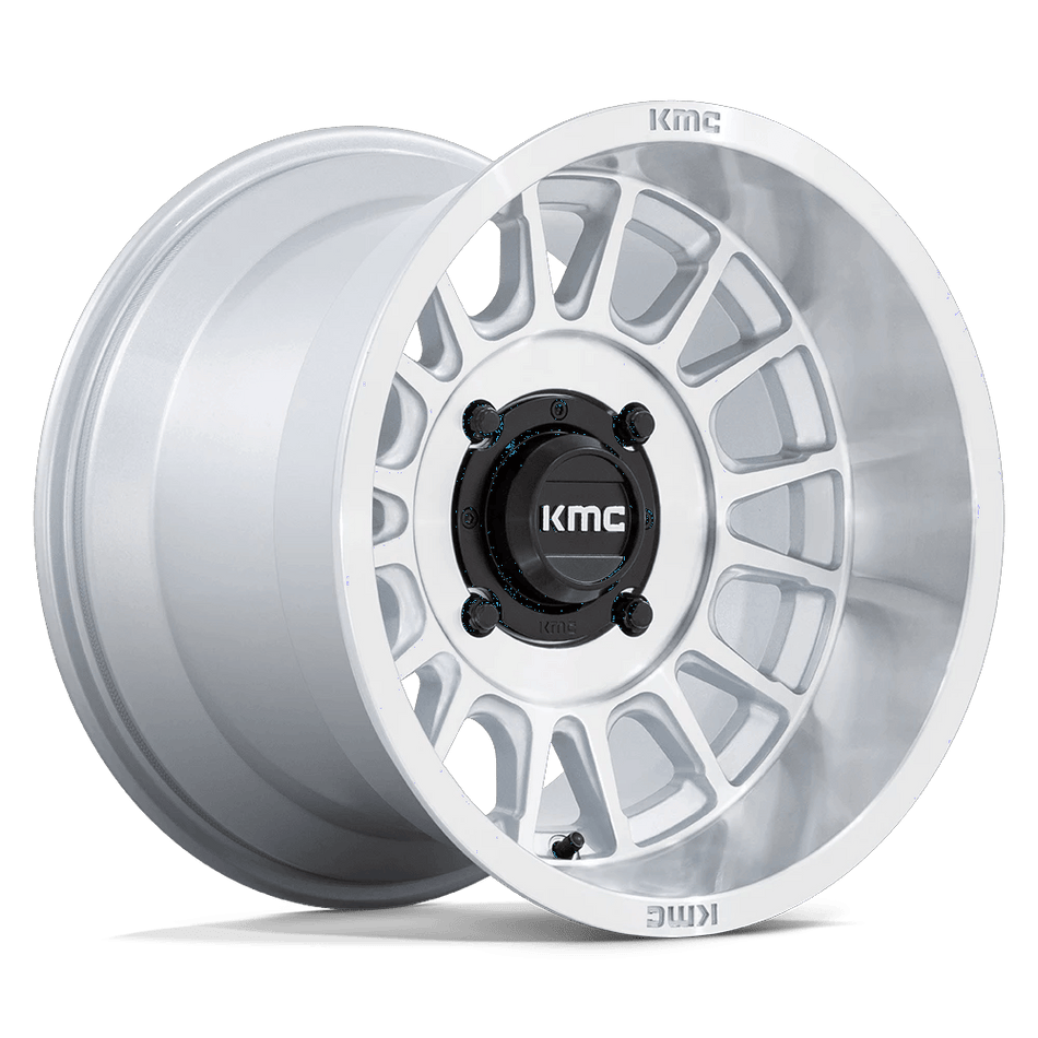KMC Powersports KS138 IMPACT UTV 15x10 ET0 4x156 Silver w/ Machined Face