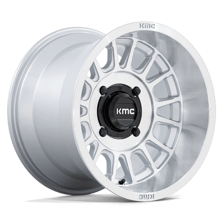 KMC Powersports KS138 IMPACT UTV 15x10 ET0 4x137 Silver w/ Machined Face