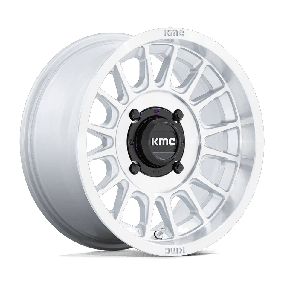 KMC Powersports KS138 IMPACT UTV 15x7 ET10 4x156 Silver w/ Machined Face