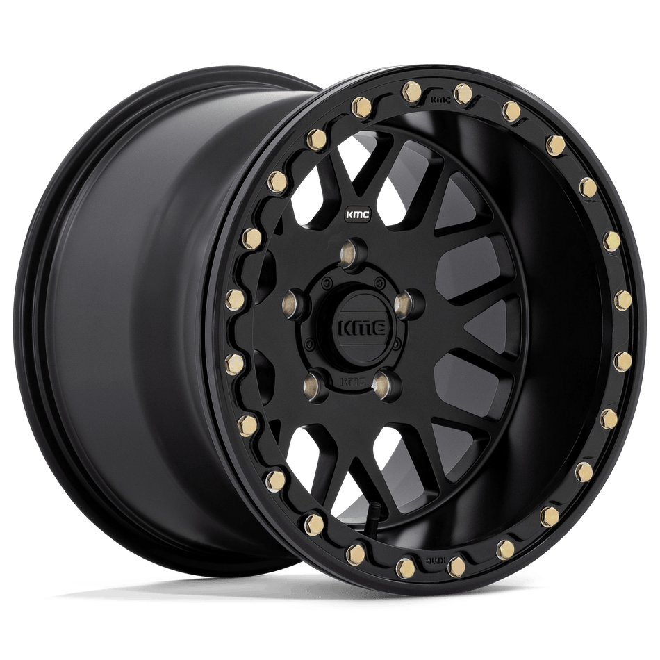 KMC Powersports KS235 GRENADE UTV BEADLOCK 14x10 ET0 4x156 Satin Black