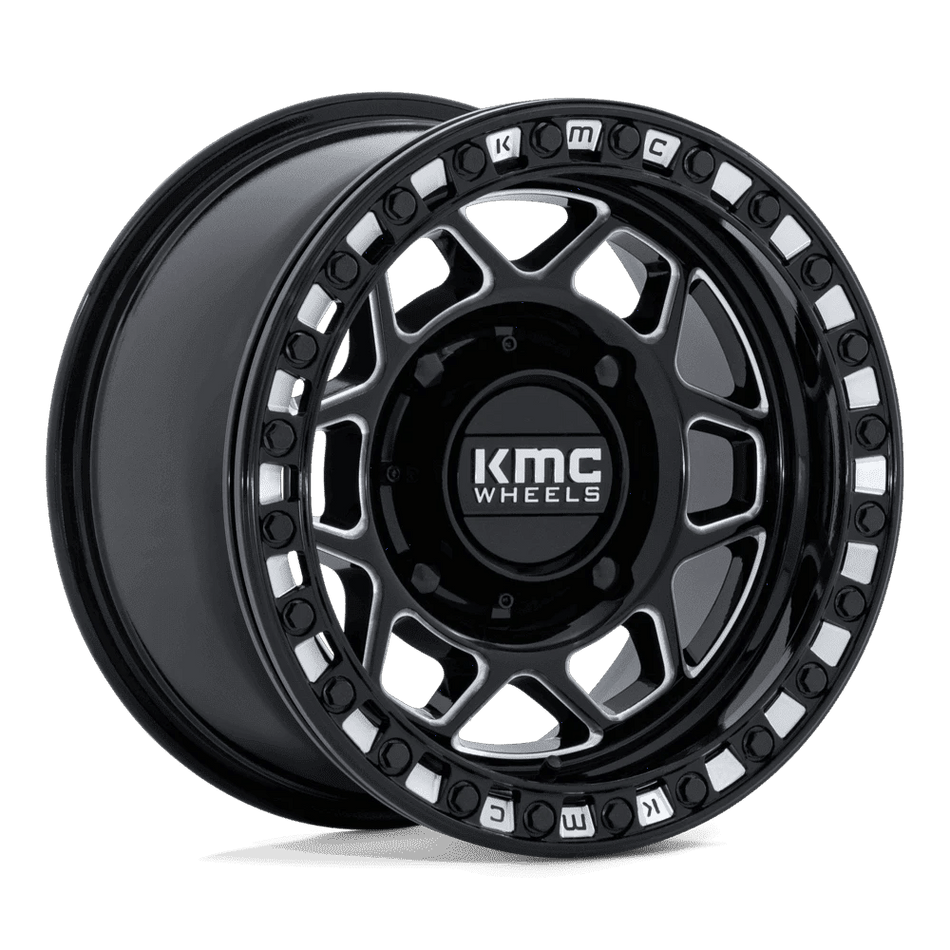 KMC Powersports KS241 TORX UTV BEADLOCK 15x8 ET0 4x156 Gloss Black Milled