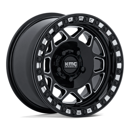 KMC Powersports KS241 TORX UTV BEADLOCK 15x7 ET38 5x114.3 Gloss Black Milled