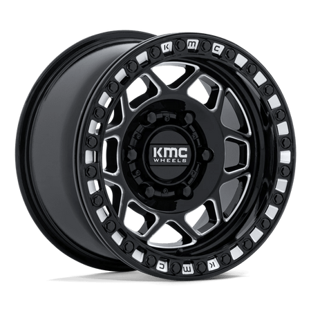 KMC Powersports KS241 TORX UTV BEADLOCK 15x7 ET38 6x139.7 Gloss Black Milled