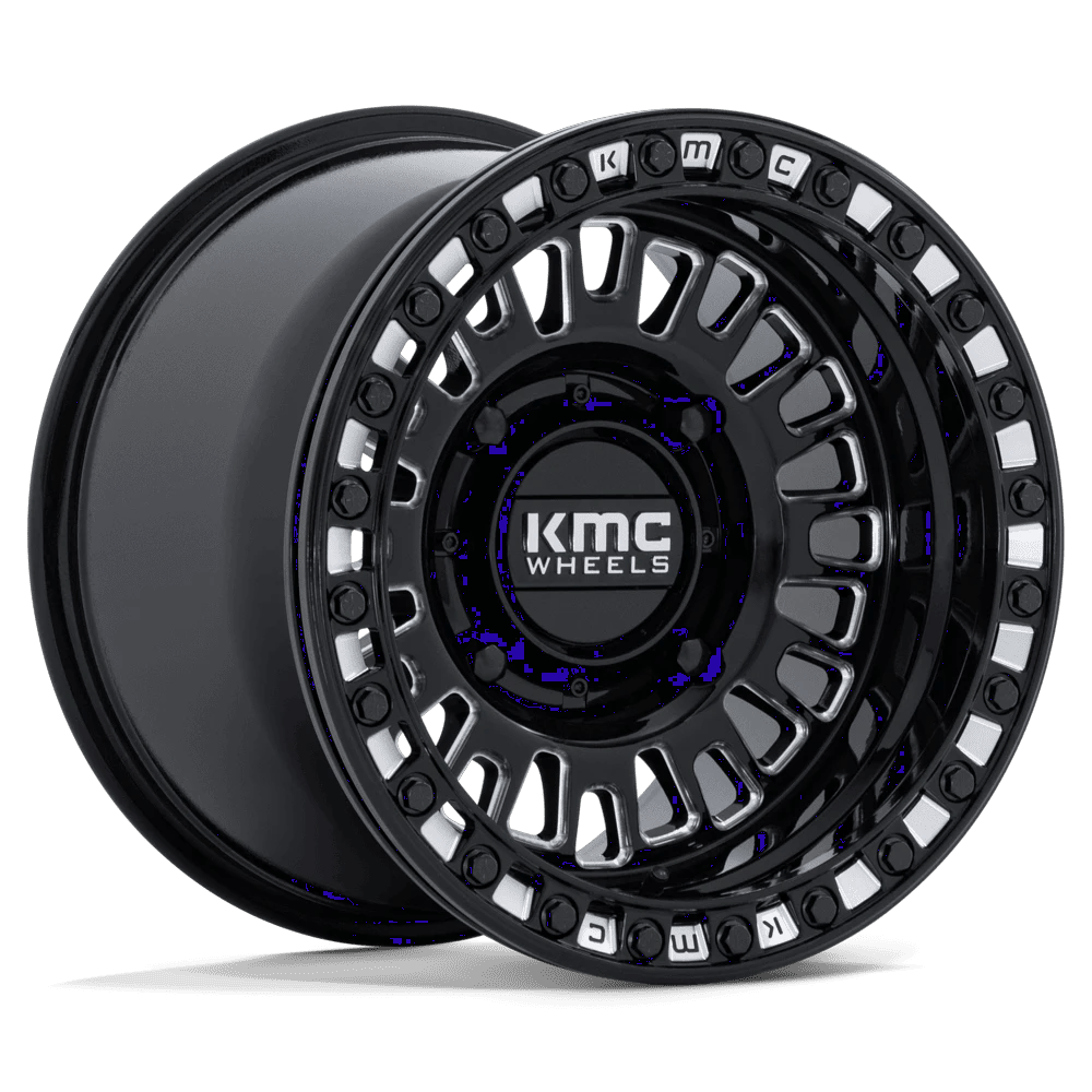 KMC Powersports KS242 AZTEC UTV BEADLOCK 15x8 ET0 4x156 Gloss Black Milled