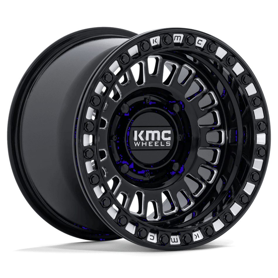KMC Powersports KS242 AZTEC UTV BEADLOCK 15x8 ET0 4x156 Gloss Black Milled