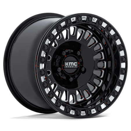 KMC Powersports KS242 AZTEC UTV BEADLOCK 15x8 ET0 5x114.3 Gloss Black Milled