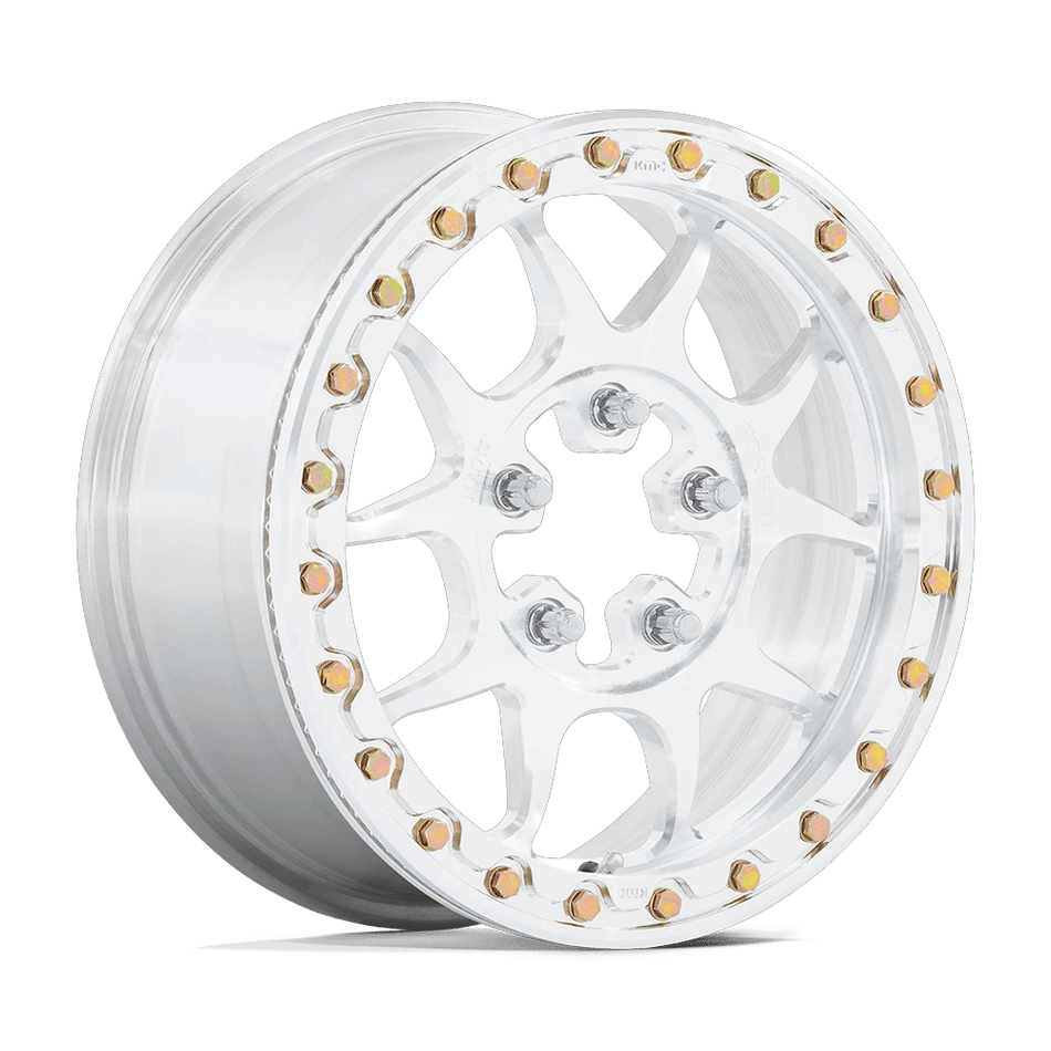 KMC Powersports KS437 TORO FORGED UTV BEADLOCK 15x10 ET0 5x114.3 Raw Machined