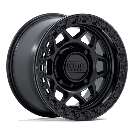 KMC Powersports KS241 TORX UTV BEADLOCK 15x8 ET0 6x139.7 Matte Black w/ Gloss Black Ring