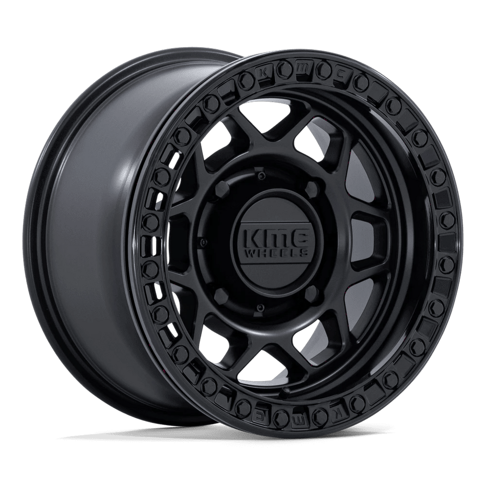 KMC Powersports KS241 TORX UTV BEADLOCK 15x7 ET38 4x156 Matte Black w/ Gloss Black Ring