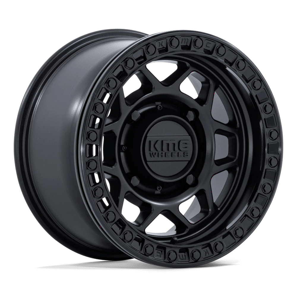 KMC Powersports KS241 TORX UTV BEADLOCK 15x7 ET38 6x139.7 Matte Black w/ Gloss Black Ring
