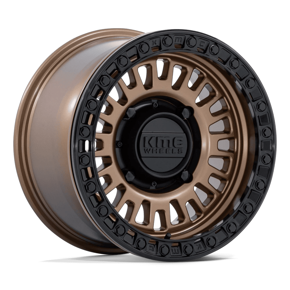KMC Powersports KS242 AZTEC UTV BEADLOCK 15x8 ET0 4x156 Matte Bronze w/ Matte Black Ring