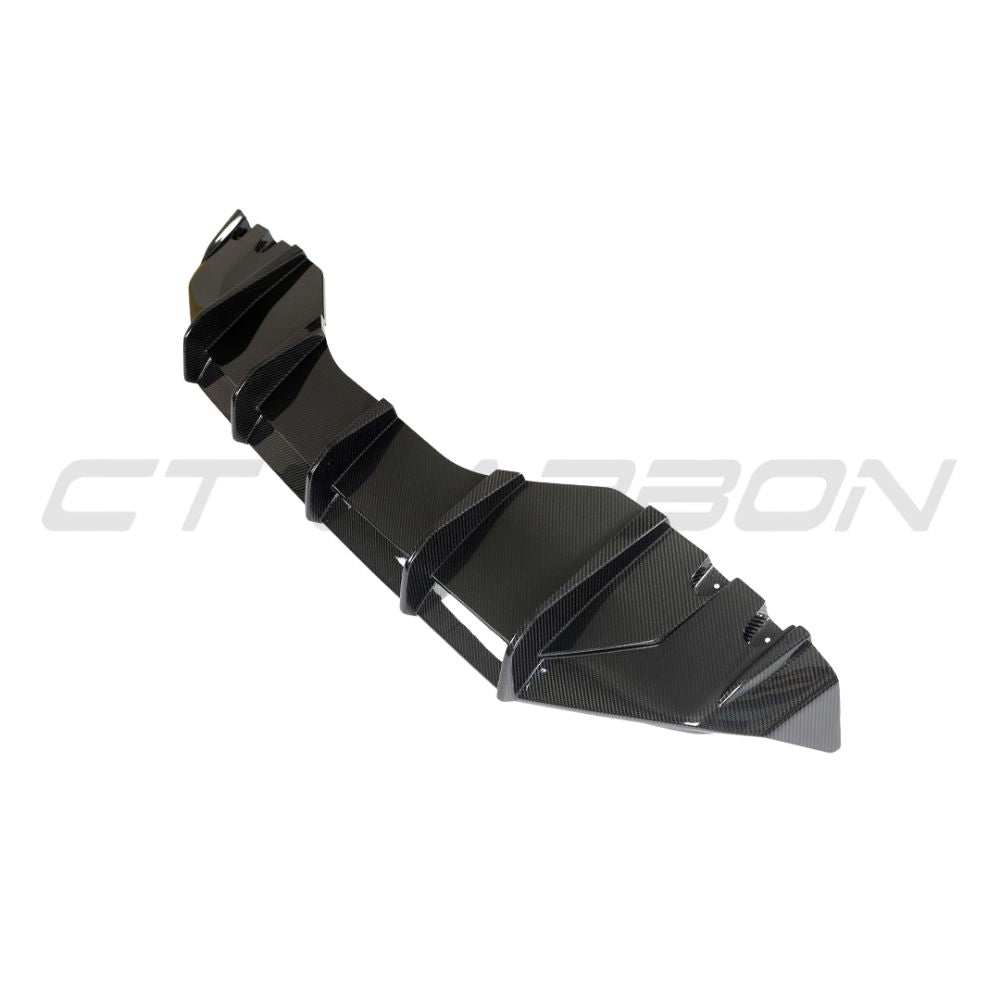LAMBORGHINI HURACAN LP-610 CARBON FIBRE DIFFUSER - CT DESIGN-Diffuser-CT CARBON-CT Carbon - High-quality carbon fiber and gloss black aerodynamic parts for premium sports and luxury vehicles.