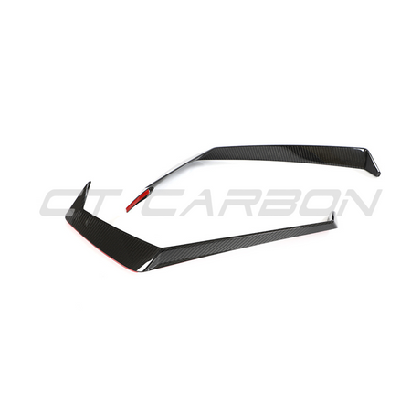 LAMBORGHINI HURACAN LP-610 CARBON FIBRE FRONT BUMPER TRIM - CT DESIGN-Accessories-CT CARBON-CT Carbon - High-quality carbon fiber and gloss black aerodynamic parts for premium sports and luxury vehicles.