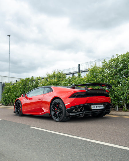 LAMBORGHINI HURACAN LP-610 CARBON FIBRE FULL KIT - CT DESIGN-Kit-CT CARBON-CT Carbon - High-quality carbon fiber and gloss black aerodynamic parts for premium sports and luxury vehicles.