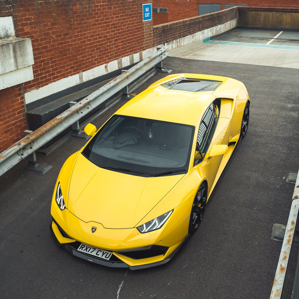 LAMBORGHINI HURACAN LP-610 CARBON FIBRE SPLITTER - CT DESIGN-Splitter-CT CARBON-CT Carbon - High-quality carbon fiber and gloss black aerodynamic parts for premium sports and luxury vehicles.