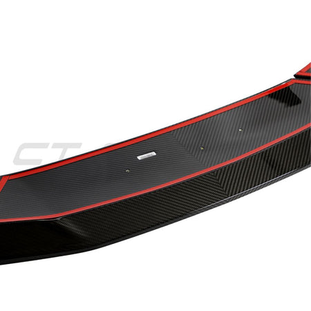LAMBORGHINI HURACAN LP-610 CARBON FIBRE SPLITTER - CT DESIGN-Splitter-CT CARBON-CT Carbon - High-quality carbon fiber and gloss black aerodynamic parts for premium sports and luxury vehicles.
